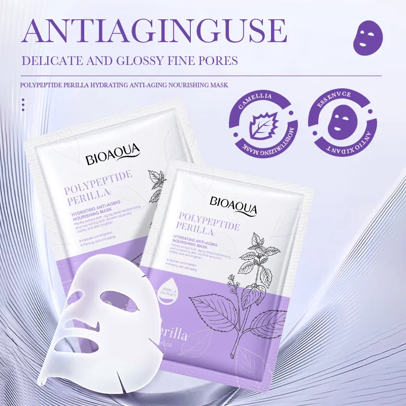 BIOAOUA Mascarilla facial antienvejecimiento polip&eacute;ptidos de perilla 25g COD. DR113
