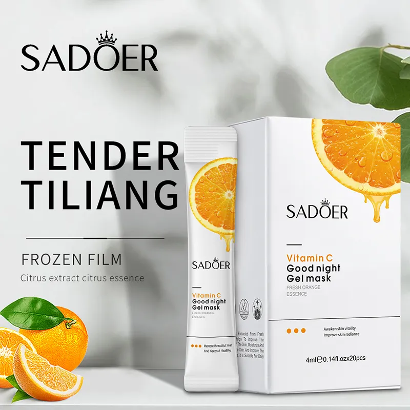 SADOER Mascarilla facial nocturna con vitamina C 4ml x 20PCS COD,. DR125