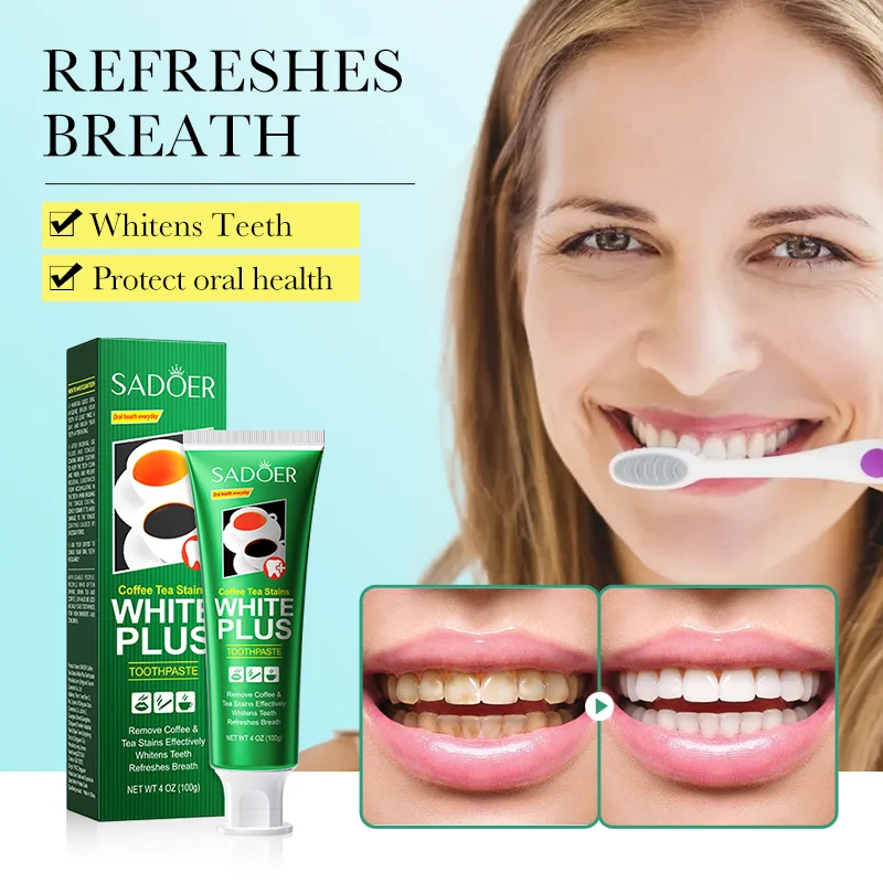 SADOER Pasta de dientes/crema dental quitamanchas de café y té 100gCOD。 DR071
