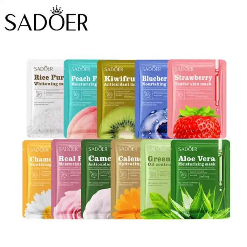 SADOER mascarillas para contorno de ojos con esencia de algas, perlas y flor de cerezo 7.5Gr COD. DR052/DR053/DR054