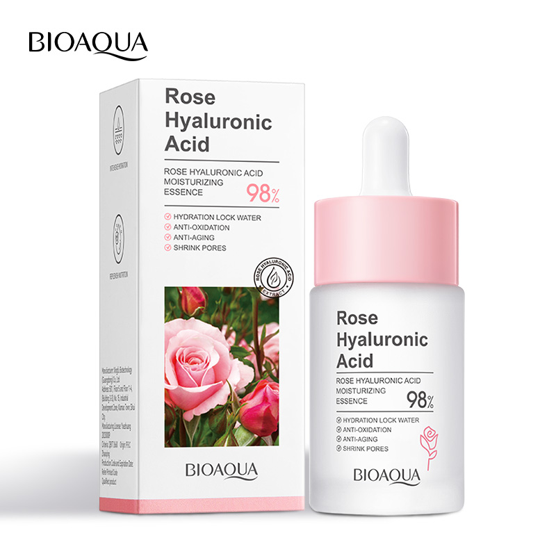 BIOAOUA Serum hidratante de &aacute;cido hialur&oacute;nico de rosa 30m1 cod.DR092
