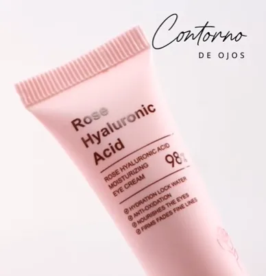 BIOAOUA Crema contorno de ojos con &aacute;cido hialur&oacute;nico y esencia de rosas 20GR cod.DR093